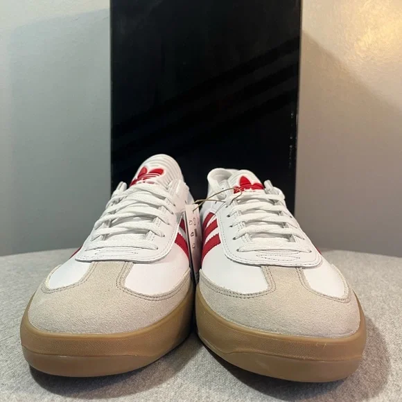 Adidas Puig Samba Sneakers White Red Scarlet Gum JQ5865 Men's Shoe Size 11.5 - Picture 2 of 11